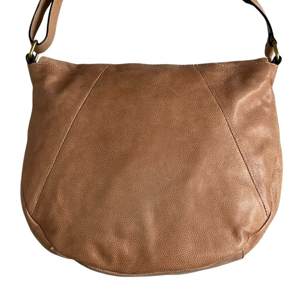 Elliott Lucca Soft Grain Leather Crossbody Large Bag Snap Closure Boho Chic - Picture 5 of 12